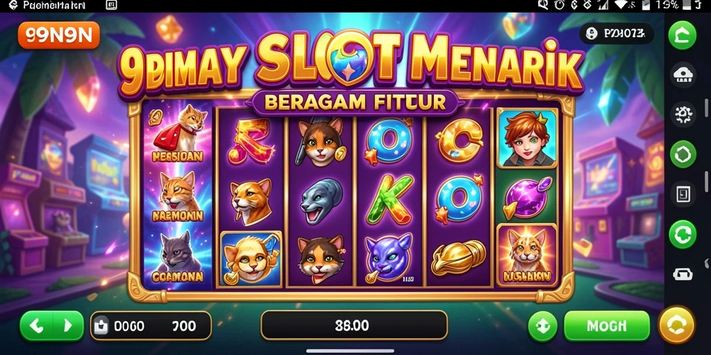 Screenshot gameplay 9N9N dengan efek menarik dari permainan Slot.