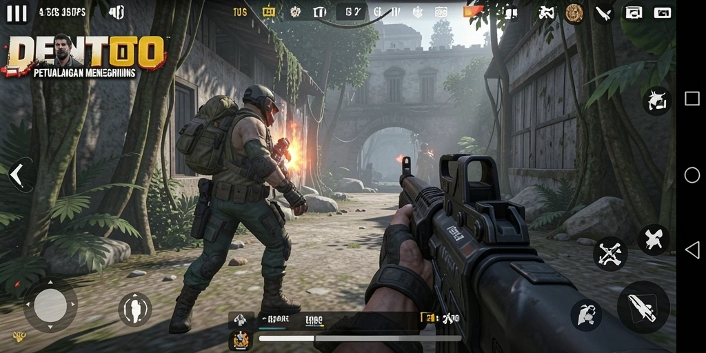 Gameplay DENTOTO menampilkan aksi menegangkan dan visual yang memukau.