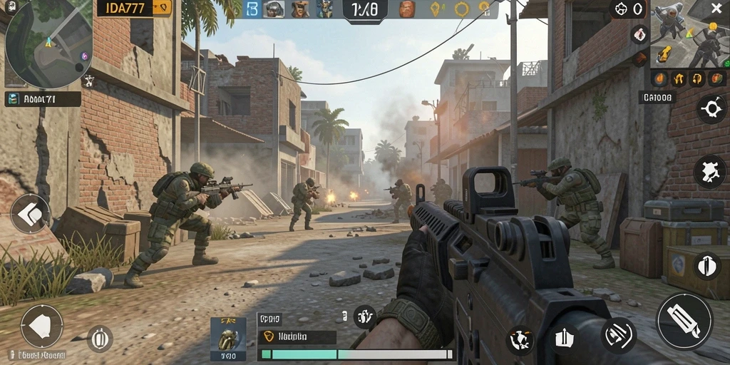 Gameplay seru dari IDA777 saat beraksi di medan perang.