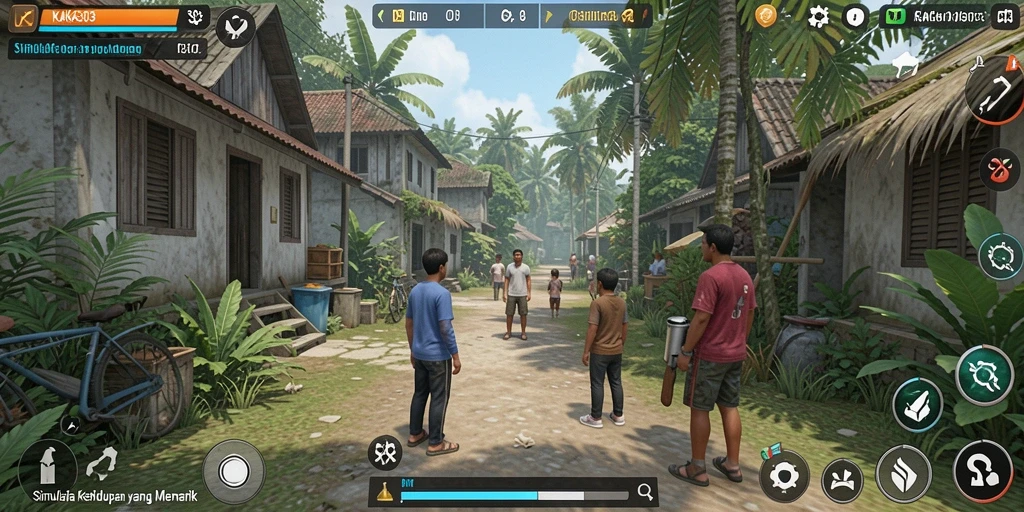 Tampilan gameplay KAKA303 yang menampilkan karakter dan lingkungan yang hidup.