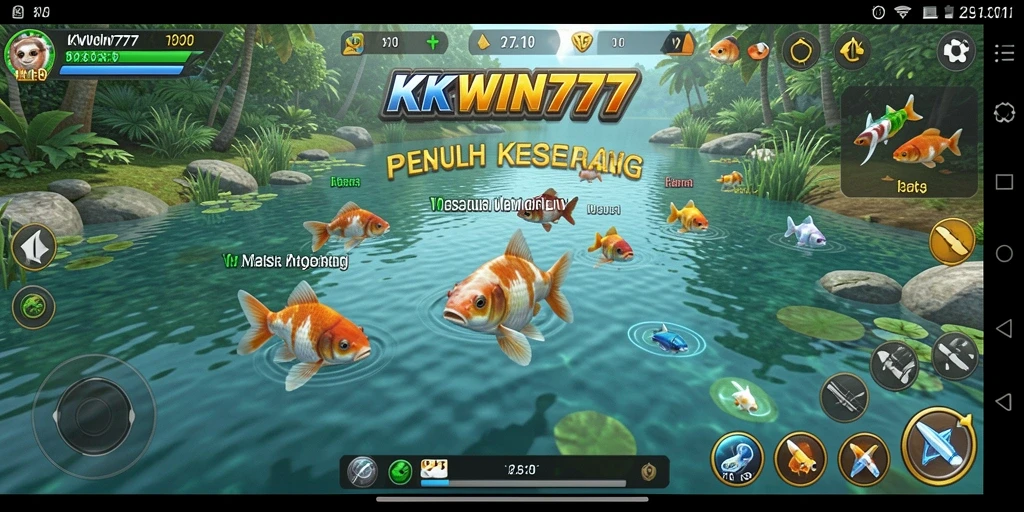 Screenshot KKWIN777 menampilkan gameplay yang menggugah selera memancing.