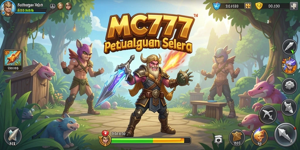 Tampilan gameplay RPG yang seru dan interaktif di dalam MC777.