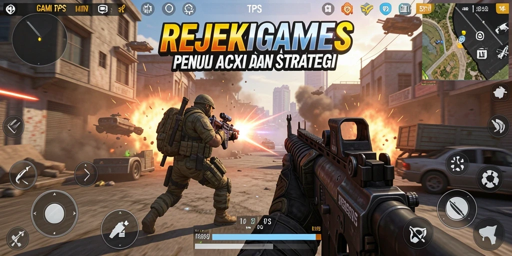 Tampilan gameplay REJEKIGAMES yang dinamis dan penuh aksi.