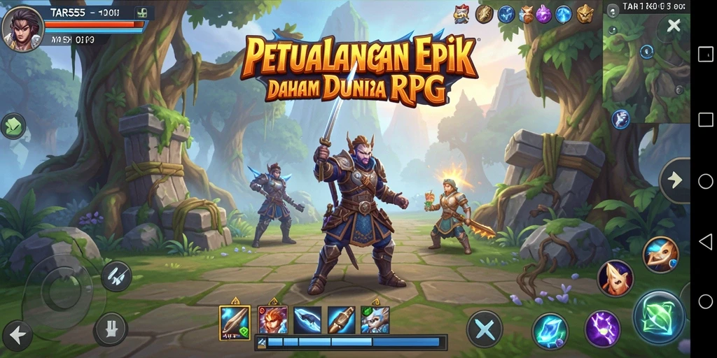 Tampilan gameplay TAR555 yang menakjubkan dalam petualangan RPG